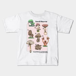 Kawaii Bosporus Mushroom Field Guide Kids T-Shirt